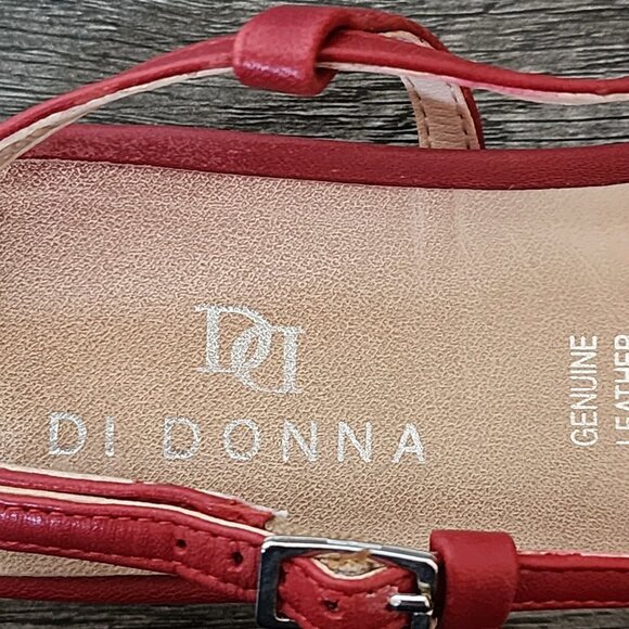 Women's Heels Genuine Leather Slingback Red Size French 40 - Picture 8 of 10